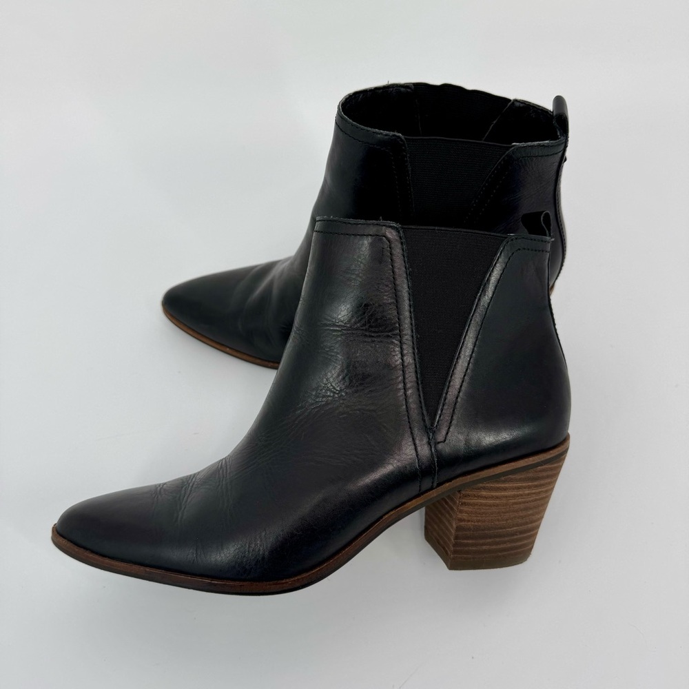 Lucky Brand Black Almond Toe Ankle Boots